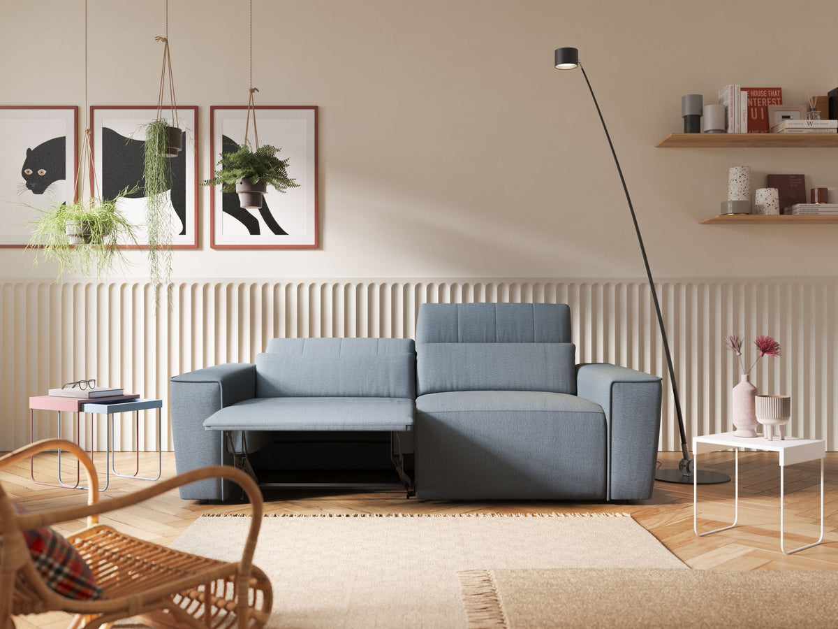 Clark Divano modulare con opzione relax elettrico in tessuto smacchiabile impermeabile T17 rosa - divitt.sbs