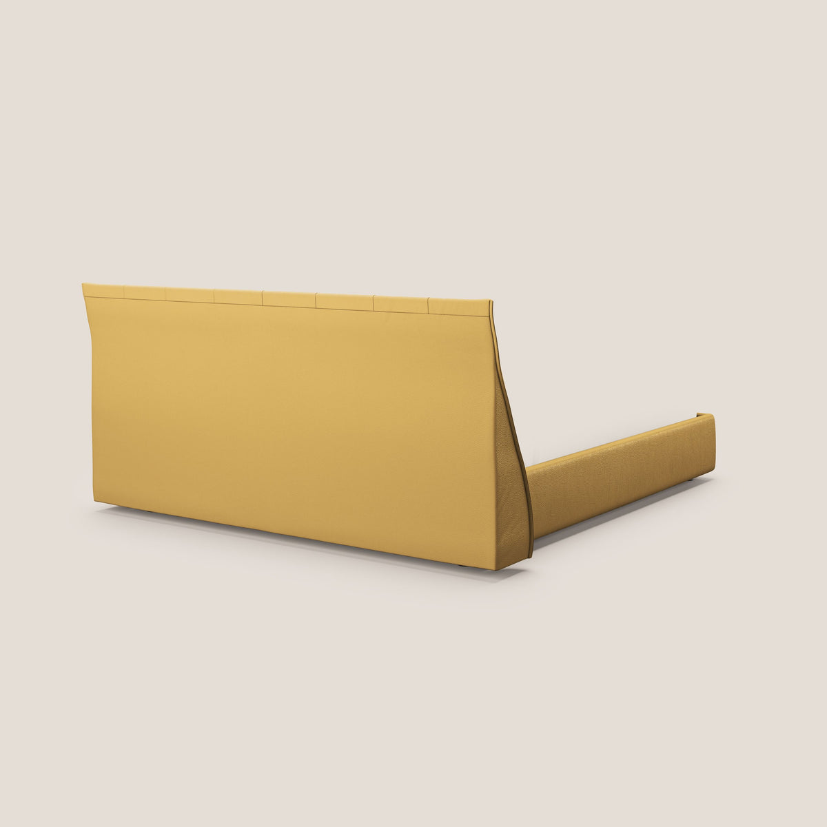 Clizia letto imbottito di design con vano contenitore in ecopelle impermeabile T04 - divitt.sbs