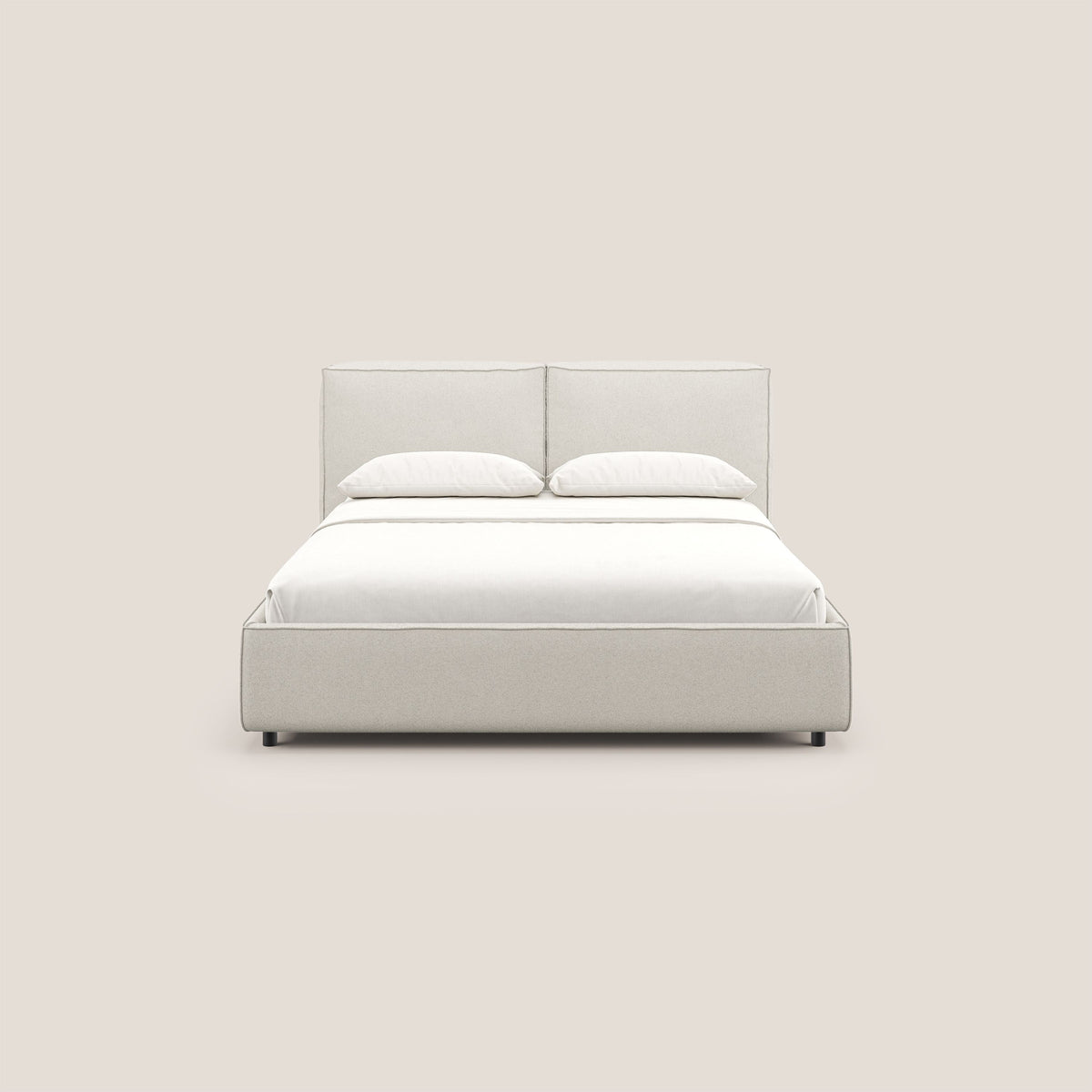 Cocoon letto imbottito contenitore sfoderabile in bouclet impermeabile T07 bianco - divitt.sbs