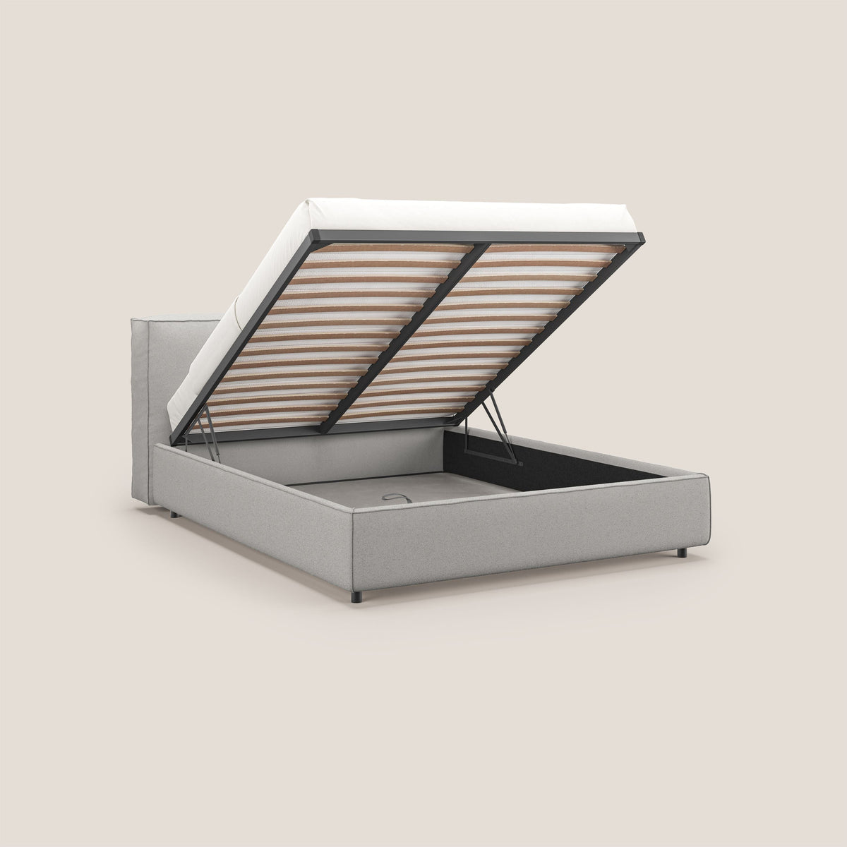 Cocoon letto imbottito contenitore sfoderabile in bouclet impermeabile T07 grigio - divitt.sbs