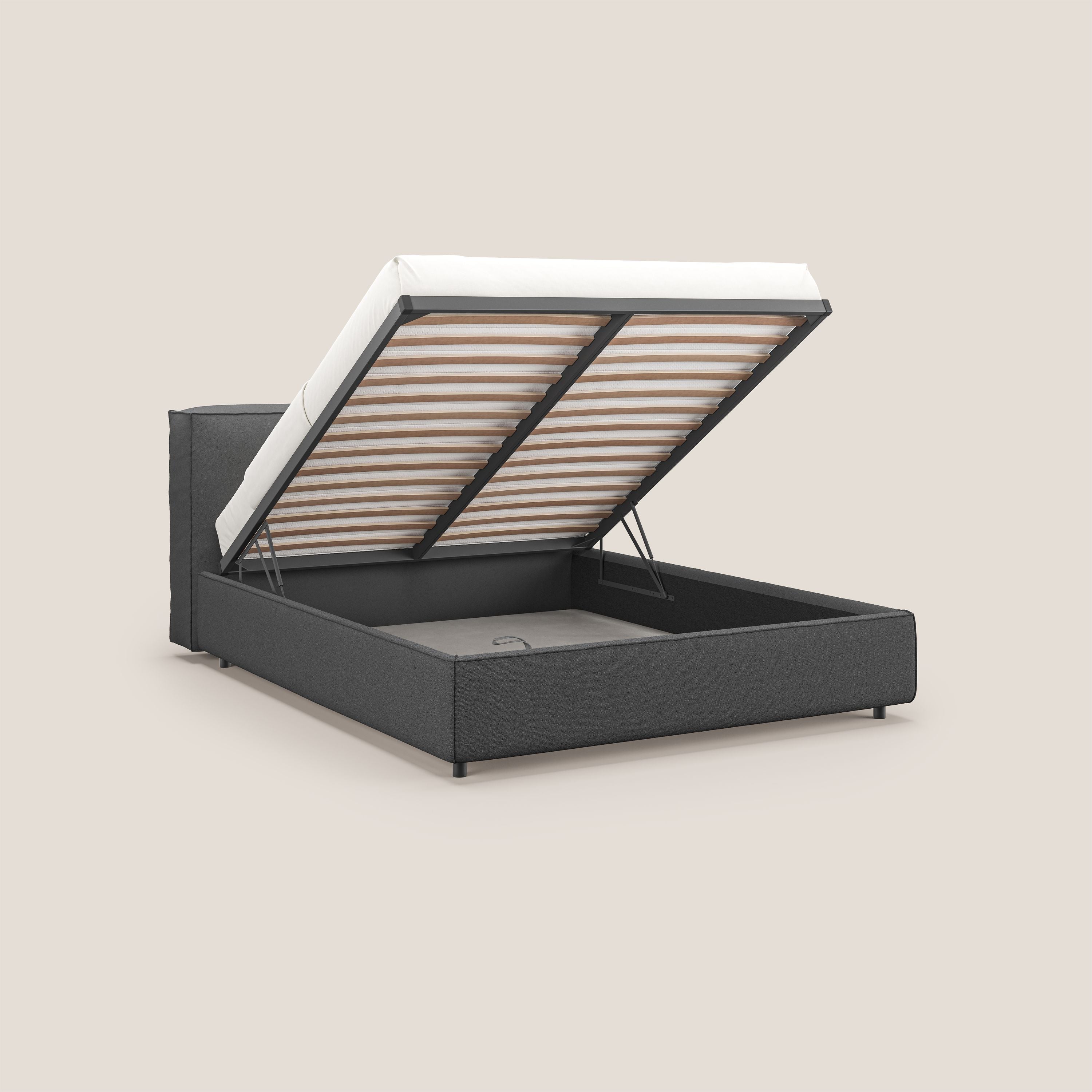Cocoon letto imbottito contenitore sfoderabile in bouclet impermeabile T07 antracite - divitt.sbs
