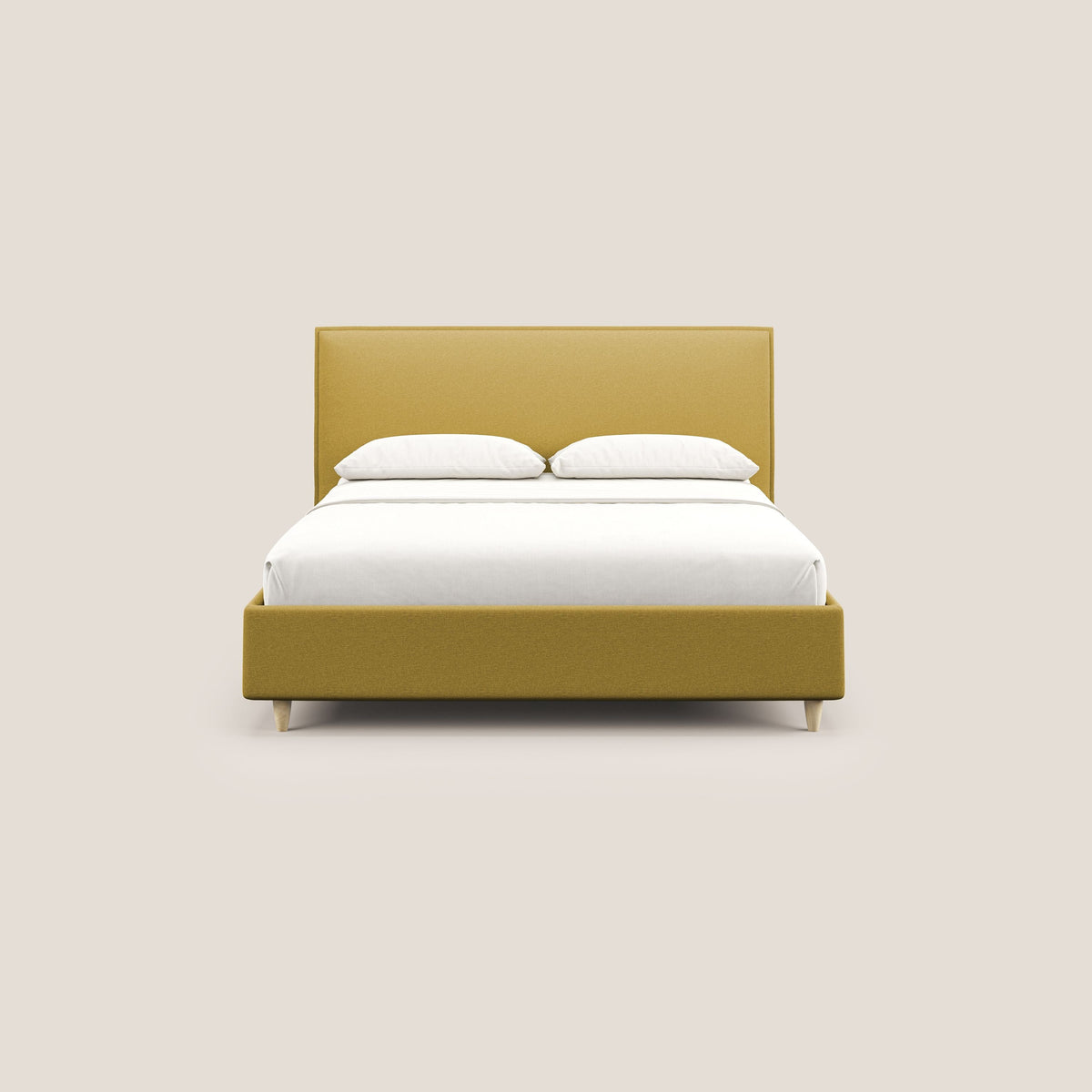 Costanza letto contenitore e sfoderabile in tessuto misto cotone impermeabile T13 giallo - divitt.sbs