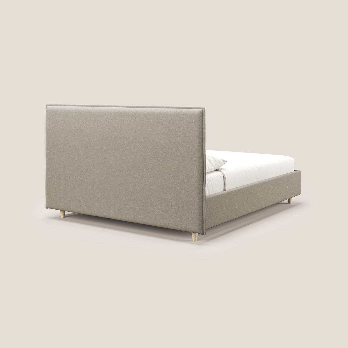Costanza letto contenitore e sfoderabile in tessuto misto cotone impermeabile T13 panna - divitt.sbs