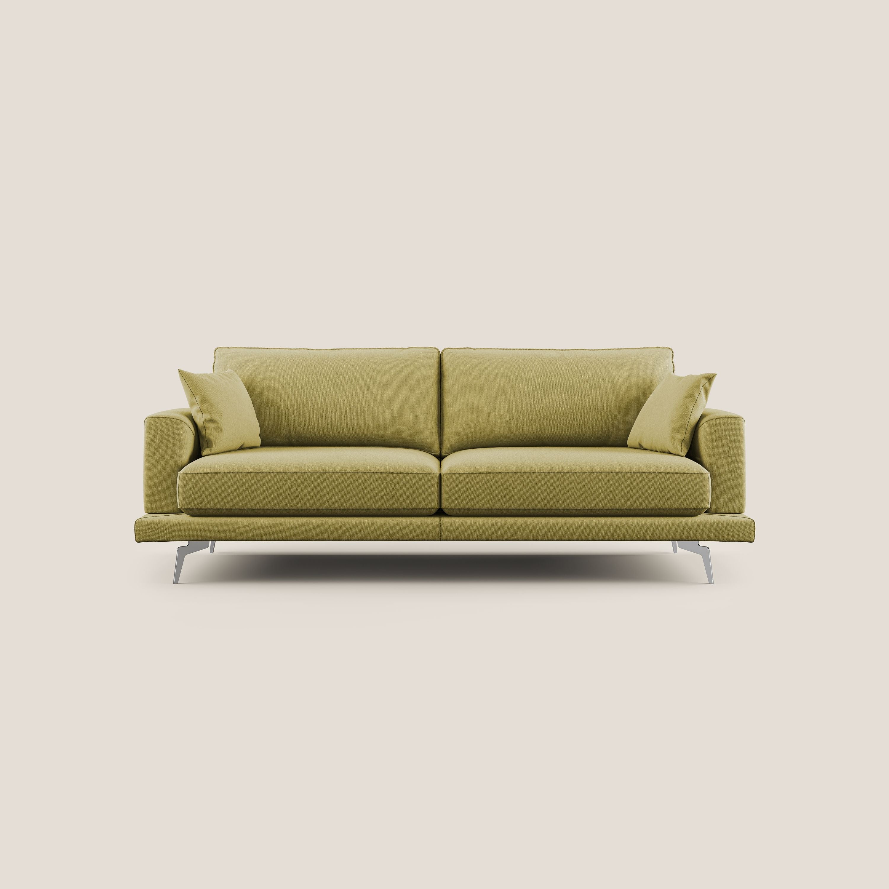 Dorian divano moderno in tessuto morbido antimacchia T05 giallo - divitt.sbs