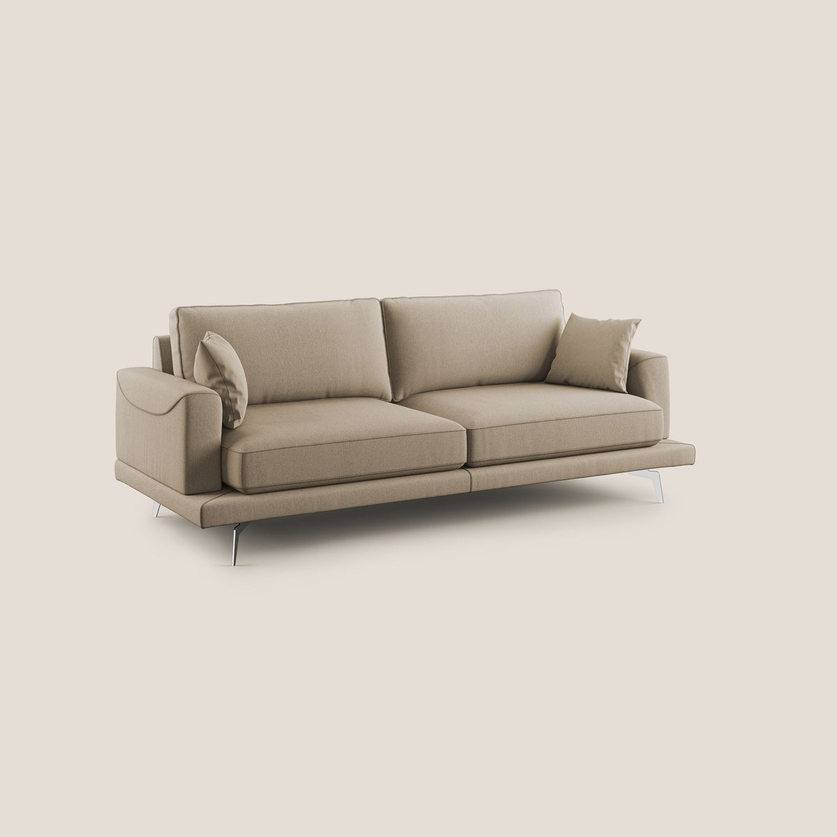 Dorian divano moderno in tessuto morbido antimacchia T05 beige - divitt.sbs