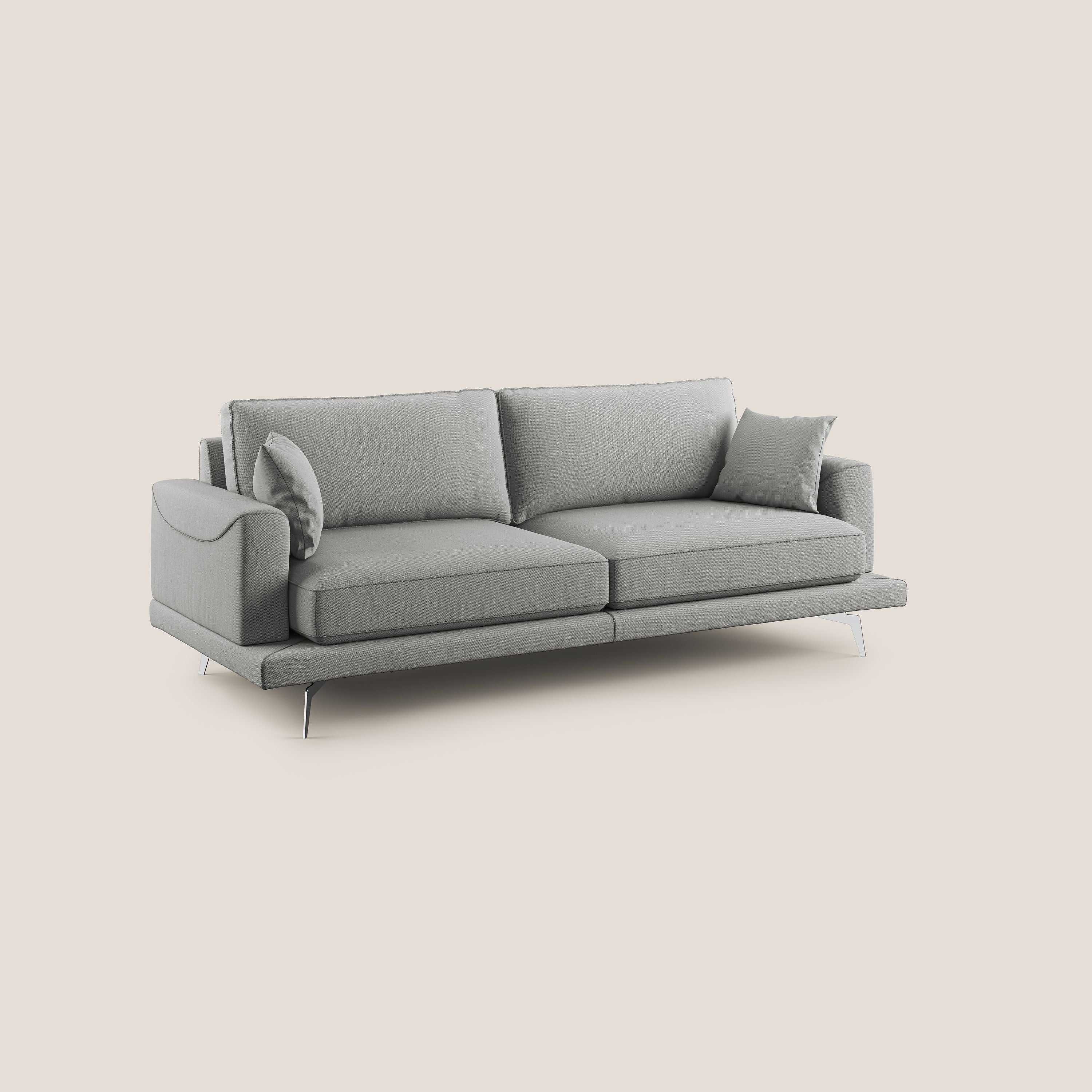 Dorian divano moderno in tessuto morbido antimacchia T05 grigio - divitt.sbs