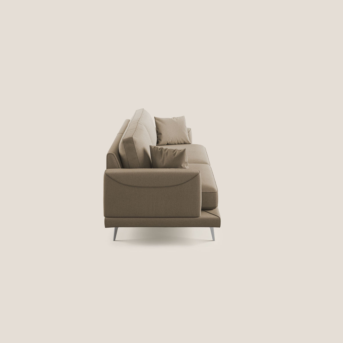 Dorian divano moderno in tessuto morbido antimacchia T05 beige - divitt.sbs