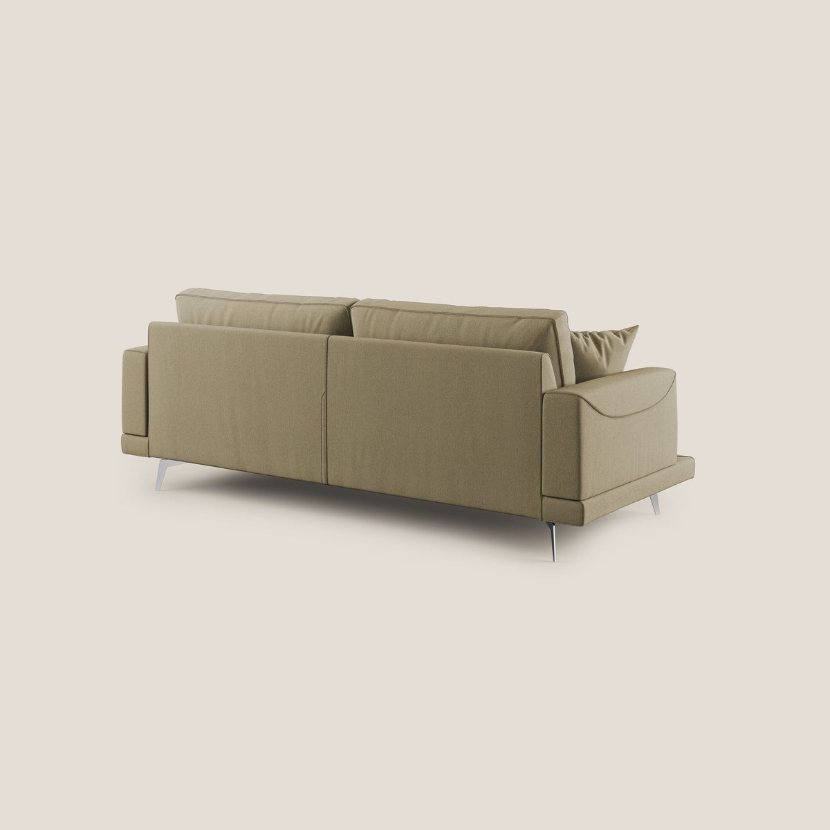 Dorian divano moderno in tessuto morbido antimacchia T05 cammello - divitt.sbs