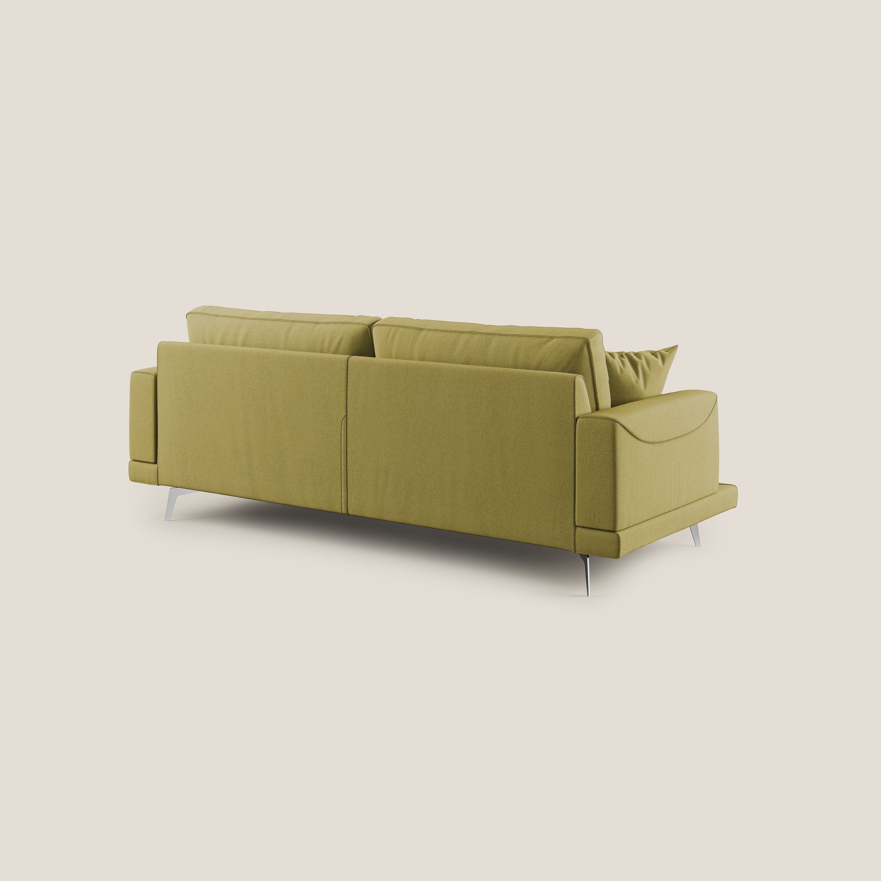 Dorian divano moderno in tessuto morbido antimacchia T05 giallo - divitt.sbs