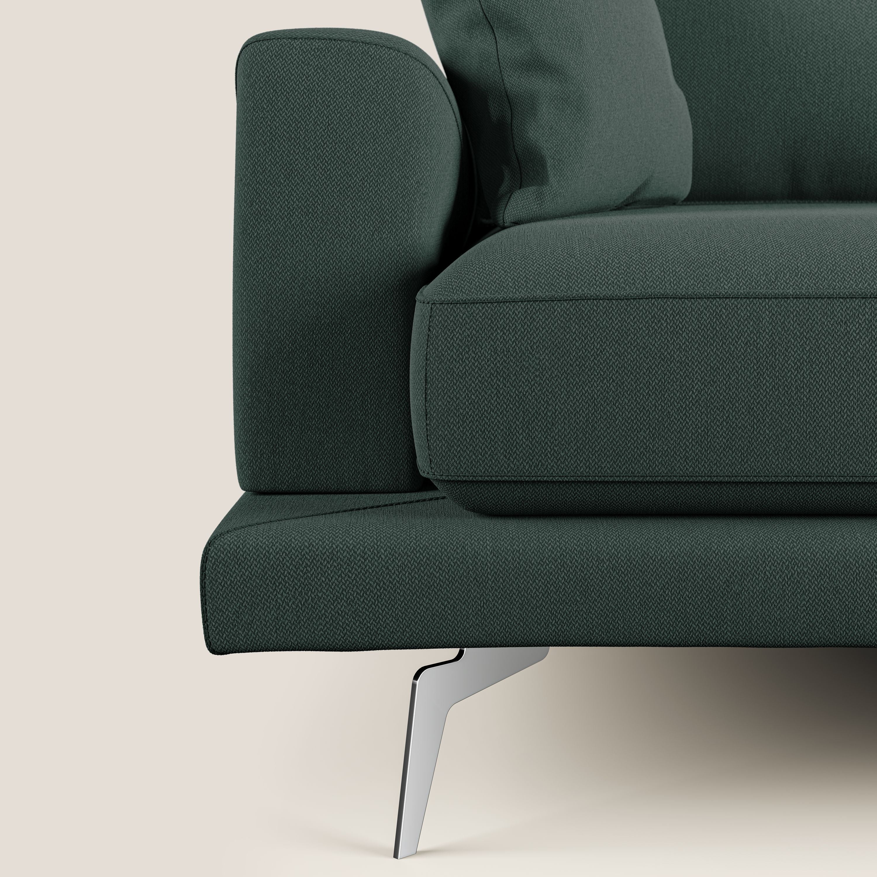 Dorian divano moderno in tessuto morbido antimacchia T05 verde - divitt.sbs