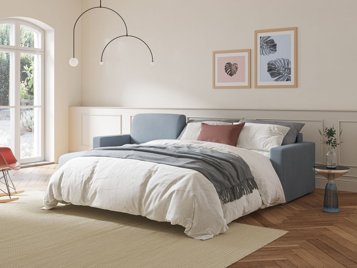 Best Divano letto angolare in tessuto impermeabile T02 carta da zucchero - divitt.sbs