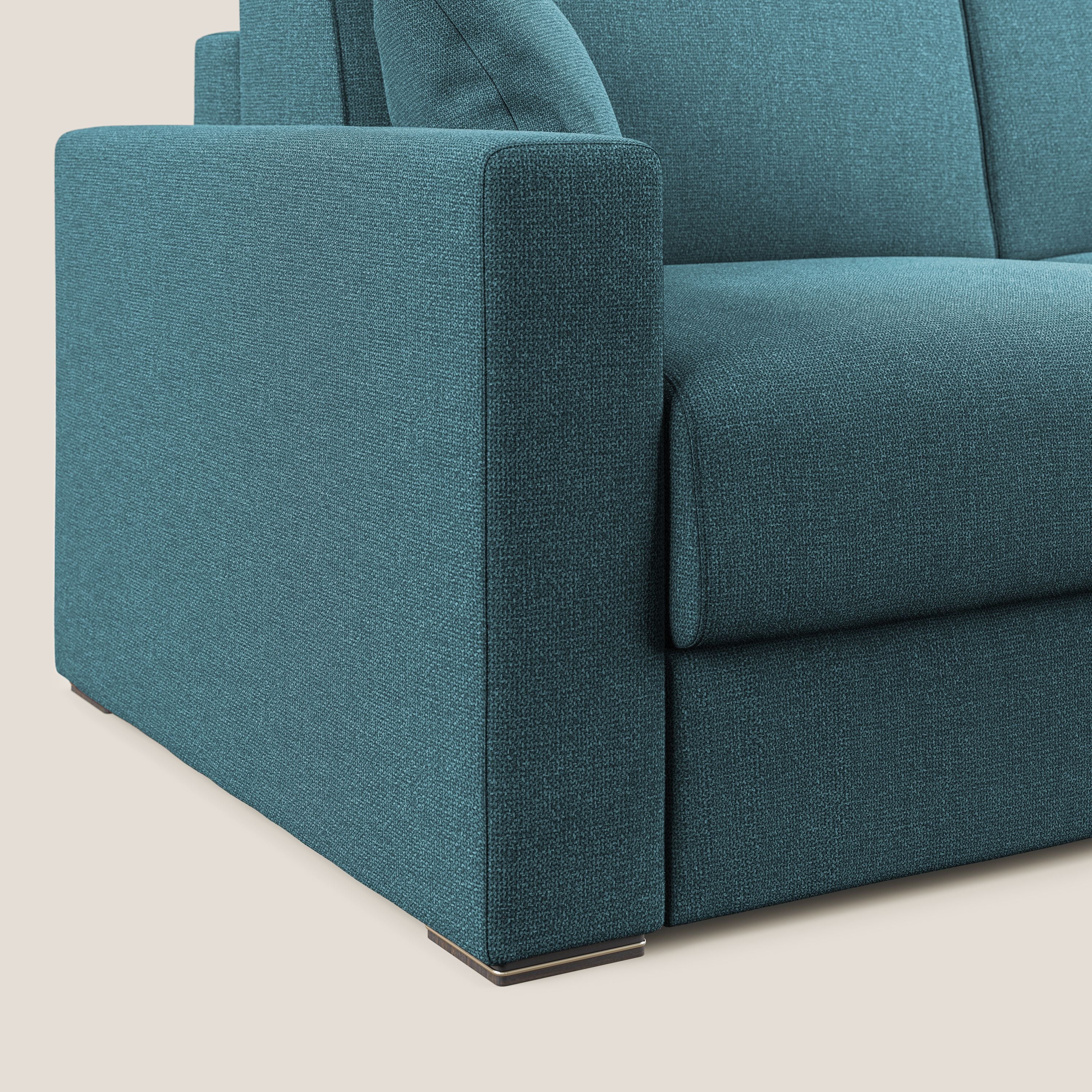 Best Divano letto matrimoniale in tessuto smacchiabile QuickClean T08 azzurro - divitt.sbs