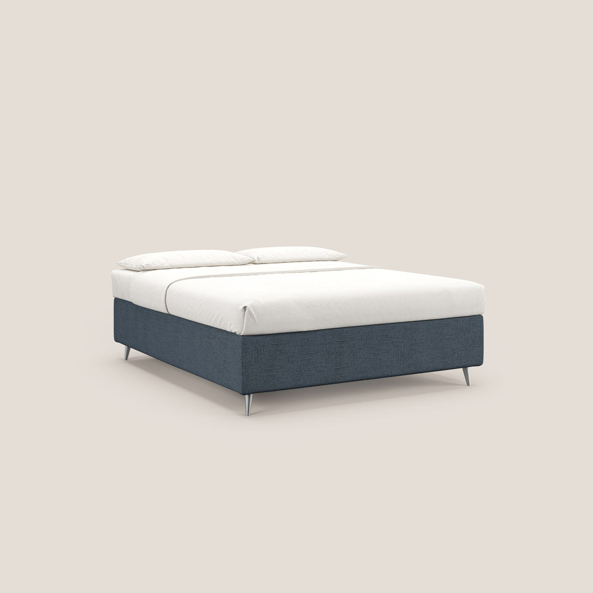 Febe sommier compatto con grande capienza del contenitore in tessuto impermeabile T03 blu - divitt.sbs