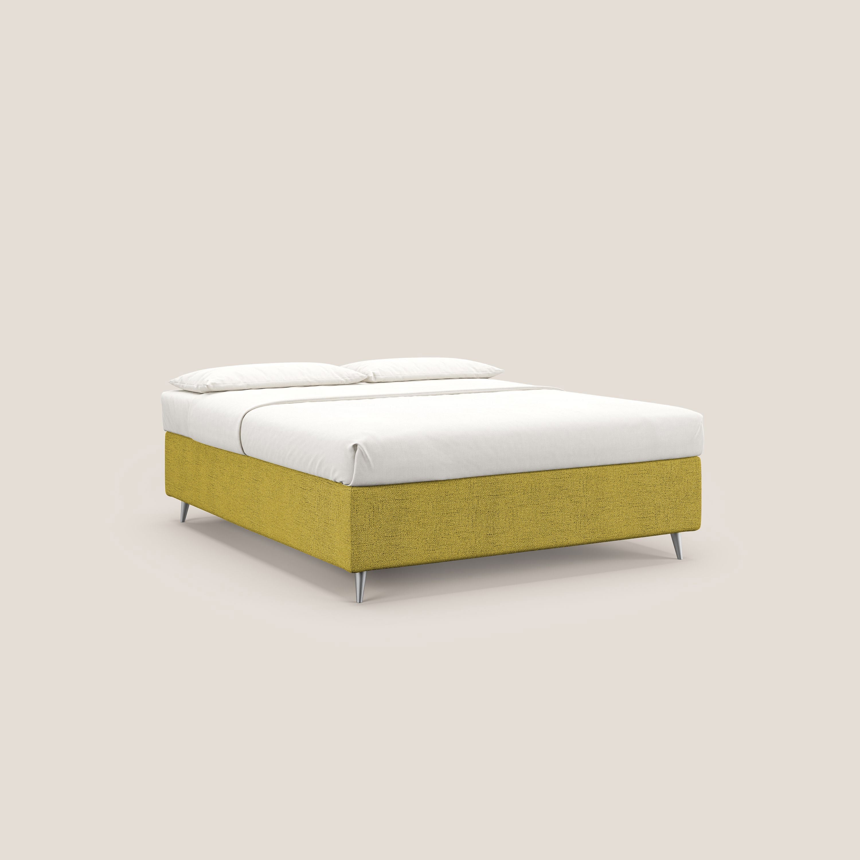 Febe sommier compatto con grande capienza del contenitore in tessuto impermeabile T03 giallo - divitt.sbs