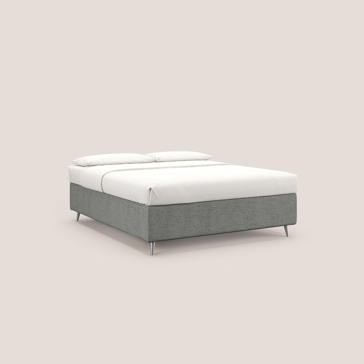 Febe sommier compatto con grande capienza del contenitore in tessuto impermeabile T03 grigio chiaro - divitt.sbs