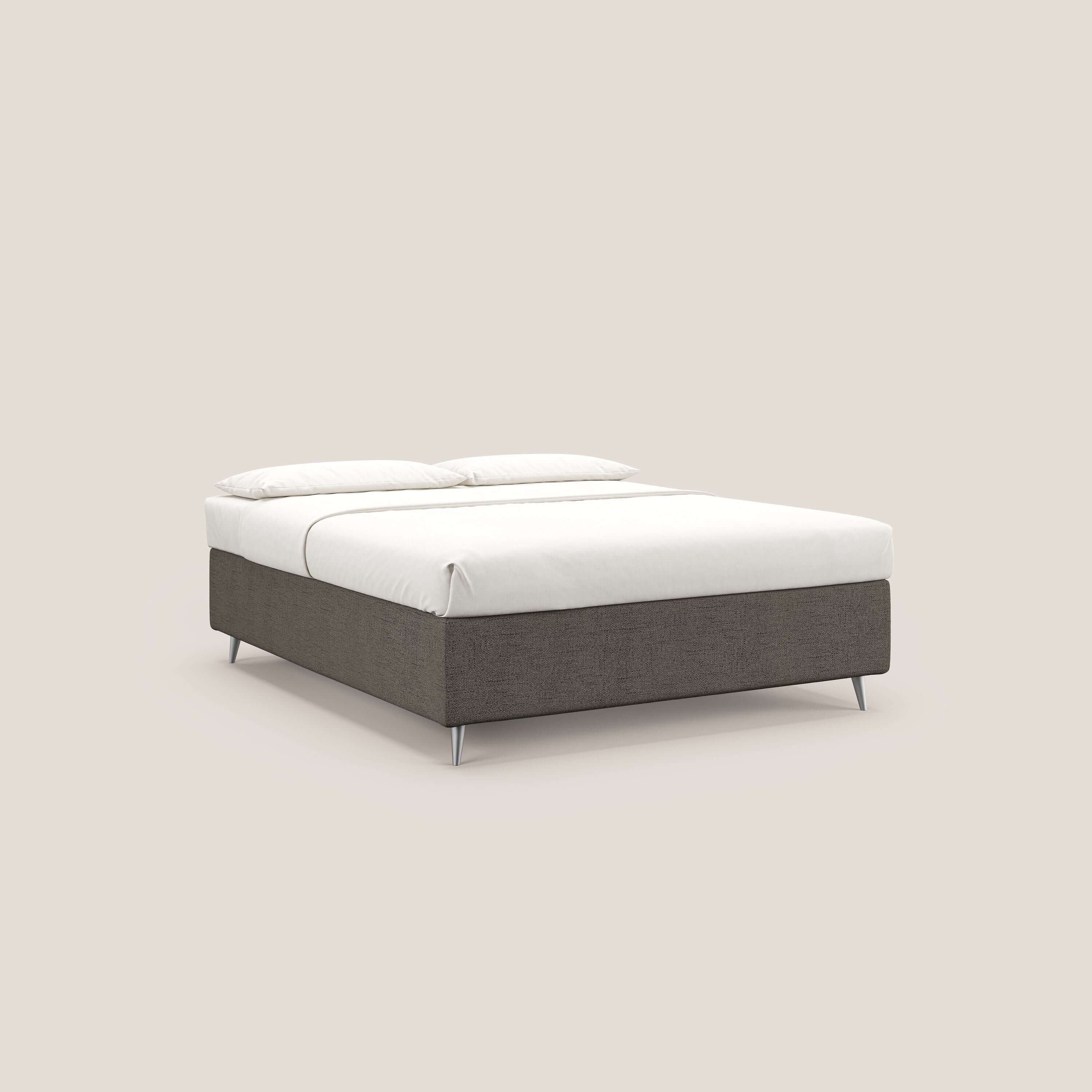 Febe sommier compatto con grande capienza del contenitore in tessuto impermeabile T03 talpa - divitt.sbs