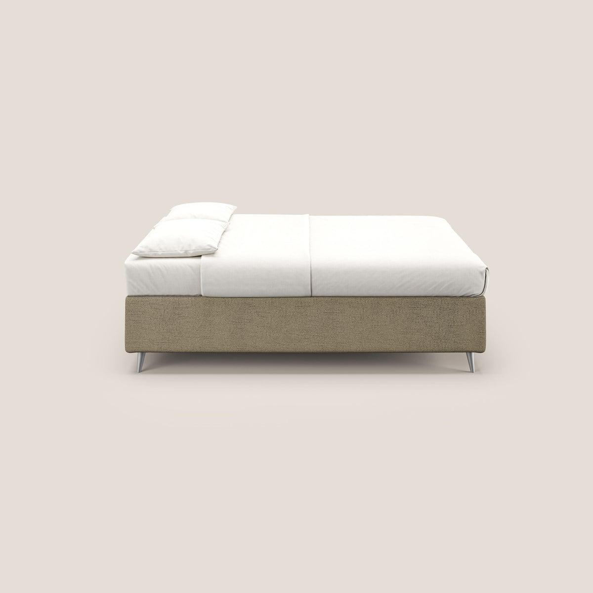 Febe sommier compatto con grande capienza del contenitore in tessuto impermeabile T03 marrone - divitt.sbs