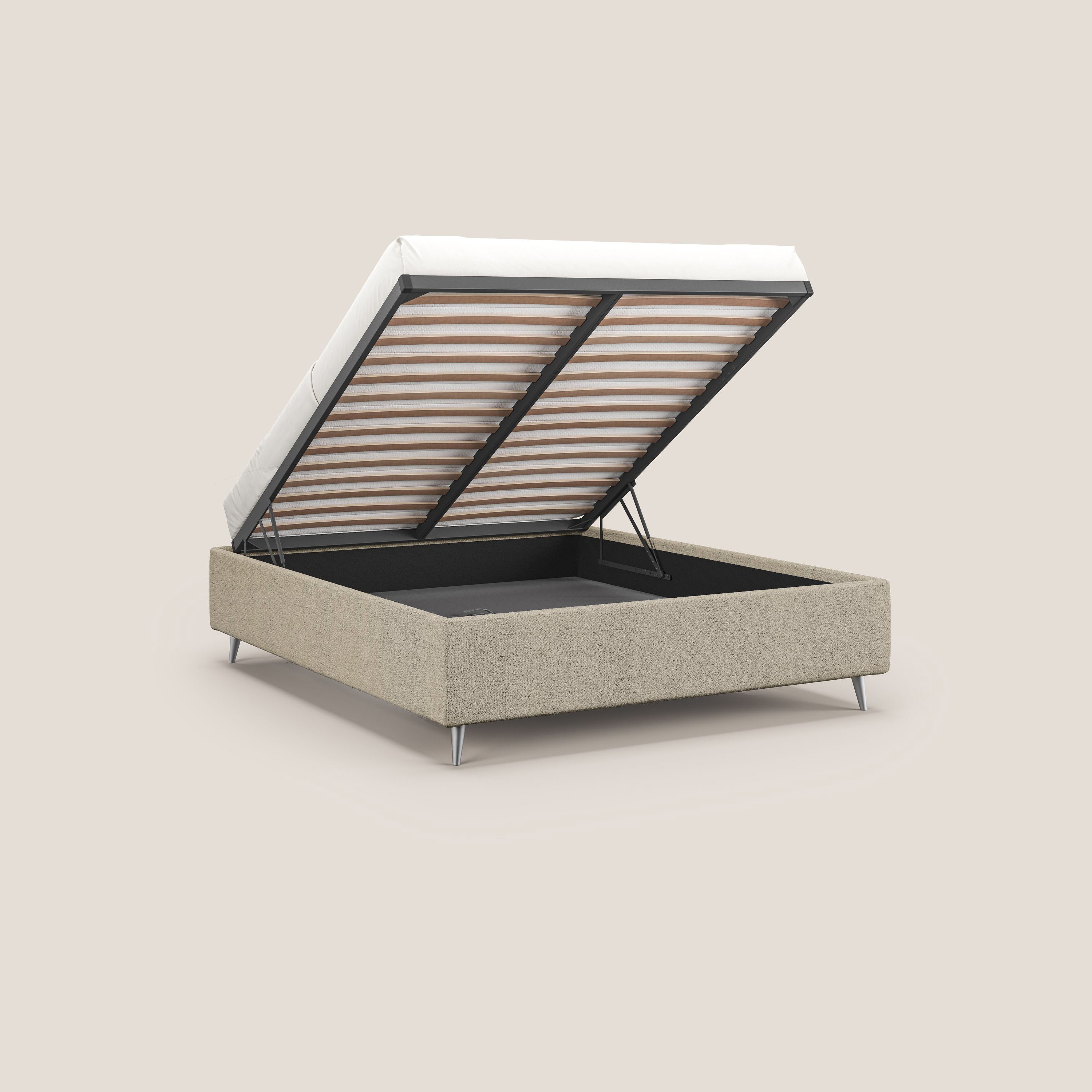 Febe sommier compatto con grande capienza del contenitore in tessuto impermeabile T03 beige - divitt.sbs