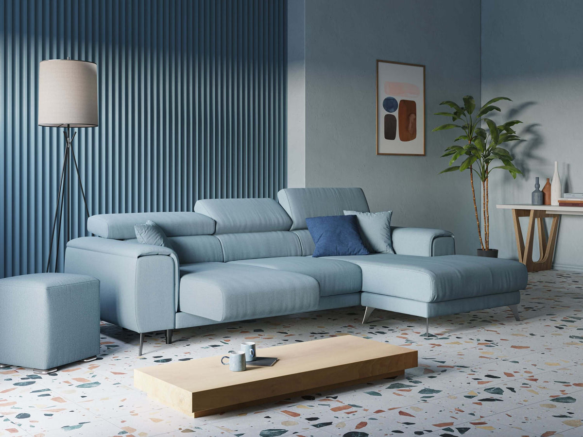 Shop online Fusion Divano angolare con sedute scorrevoli in tessuto morbido smacchiabile T05 beige - divitt.sbs