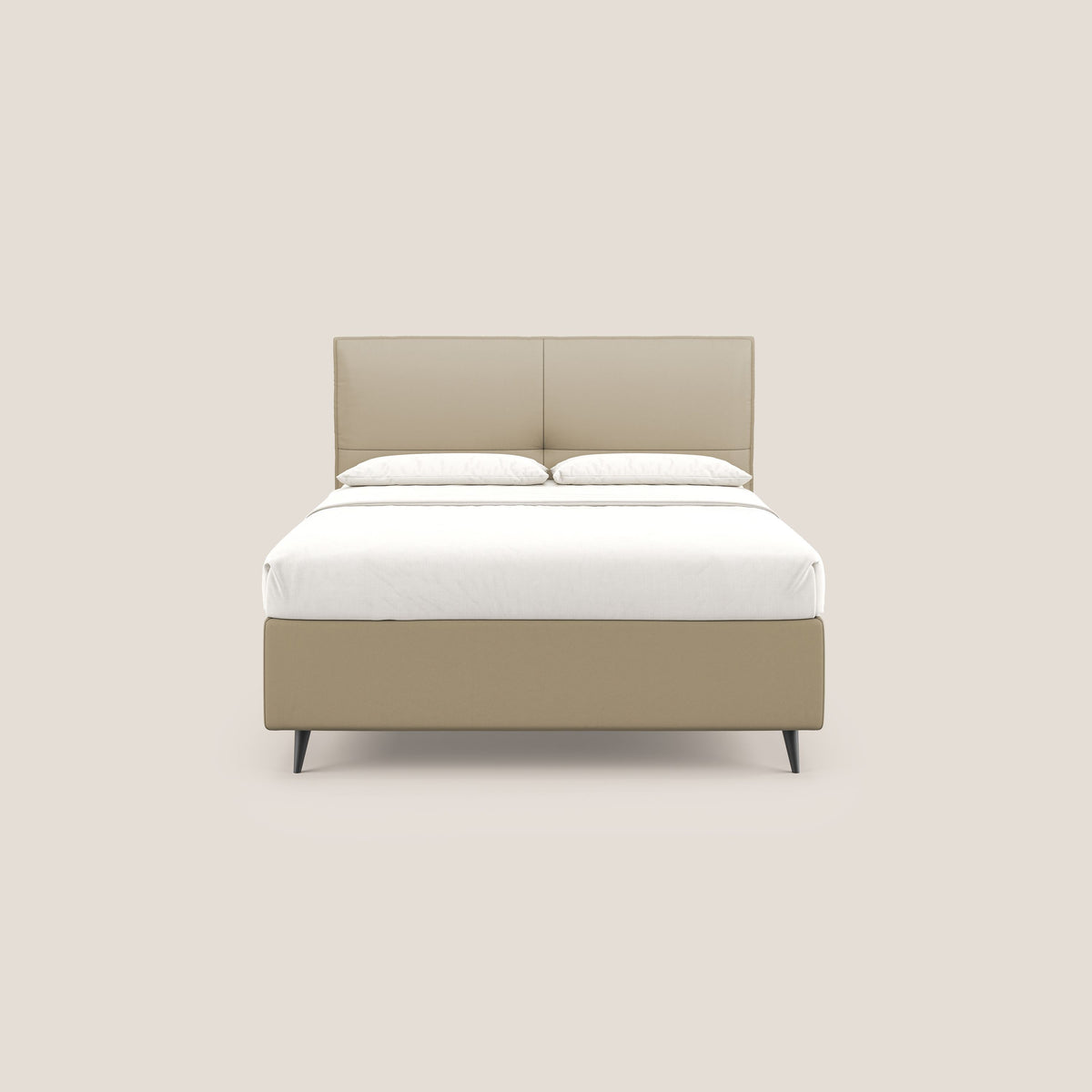 Greta letto contenitore dimensioni SLIM con testata trapuntata in ecopelle impermeabile T04 - divitt.sbs