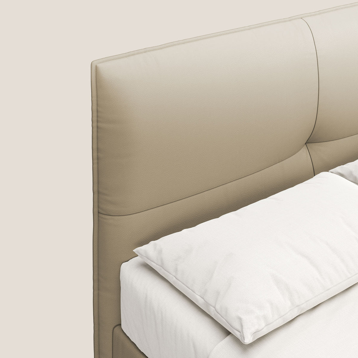 Greta letto contenitore dimensioni SLIM con testata trapuntata in ecopelle impermeabile T04 - divitt.sbs