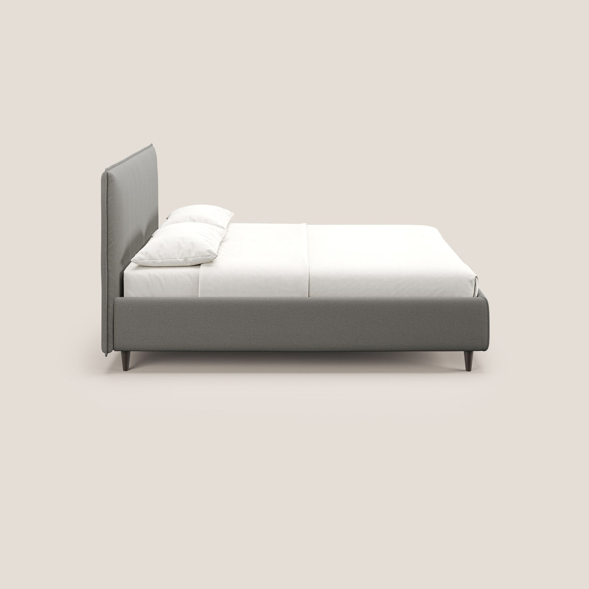 Hunter letto imbottito contenitore sfoderabile in tessuto impermeabile fiammato T19 beige - divitt.sbs
