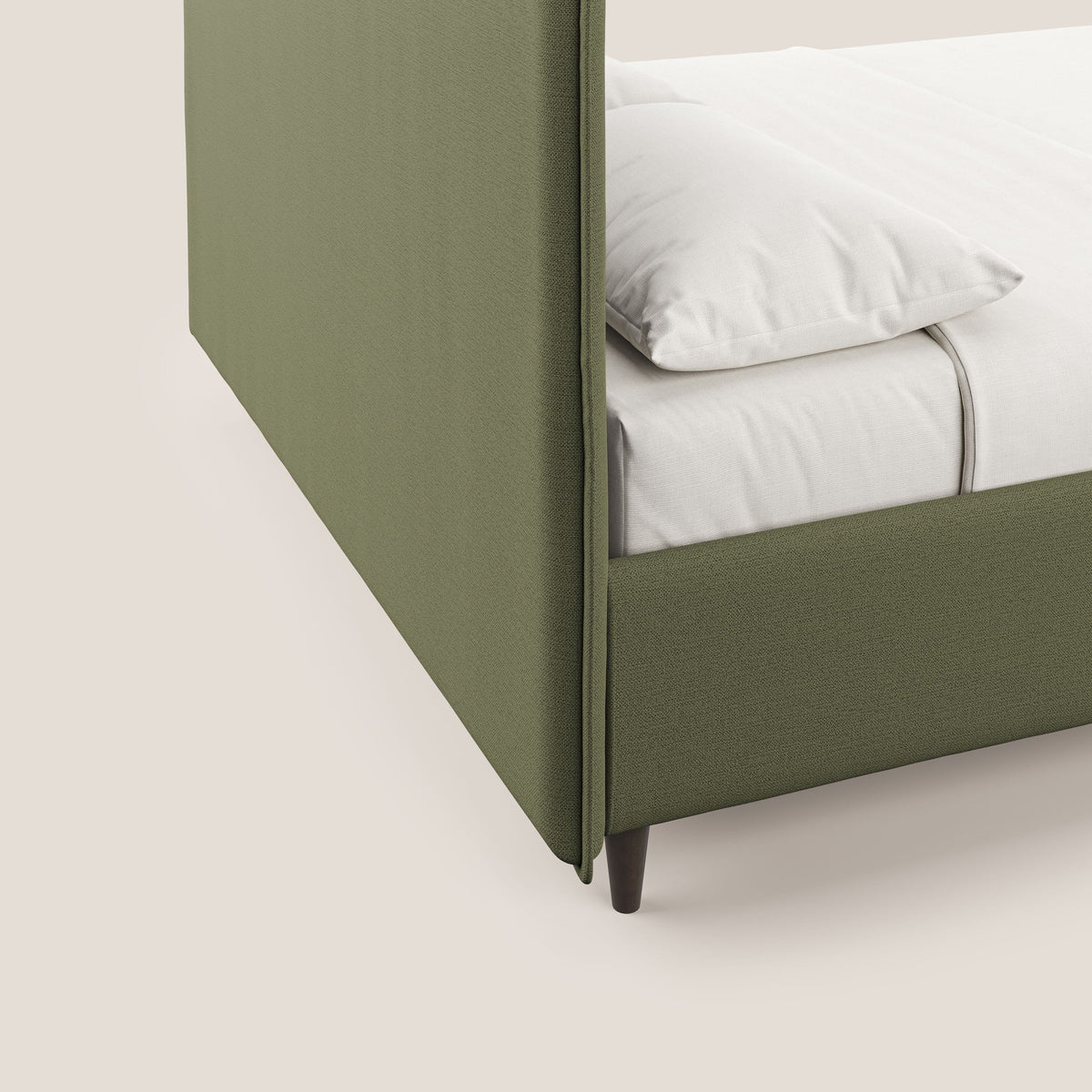 Hunter letto imbottito contenitore sfoderabile in tessuto impermeabile fiammato T19 verde - divitt.sbs