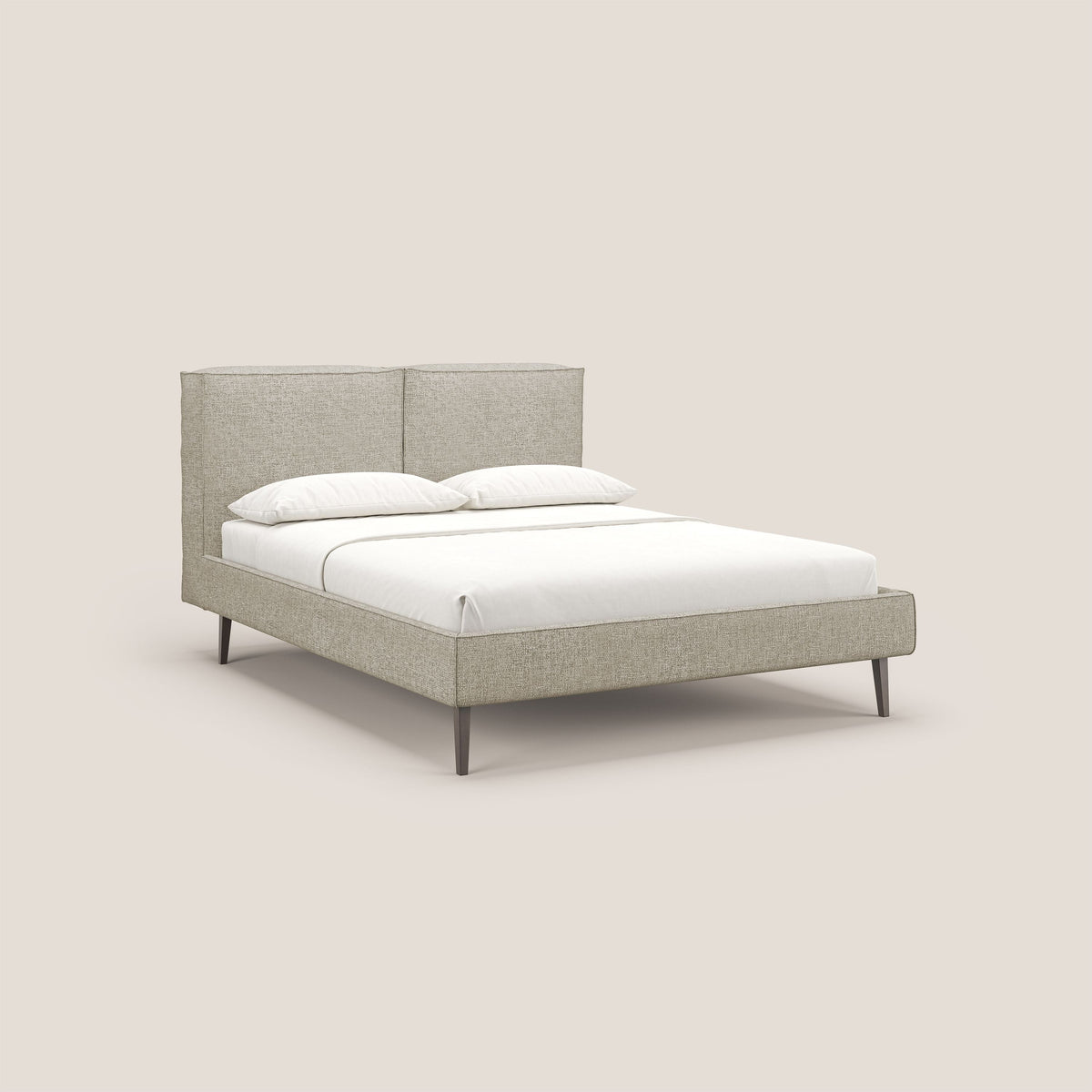 Isotta letto imbottito completamente sfoderabile in morbido tessuti impermeabile T10 tortora - divitt.sbs