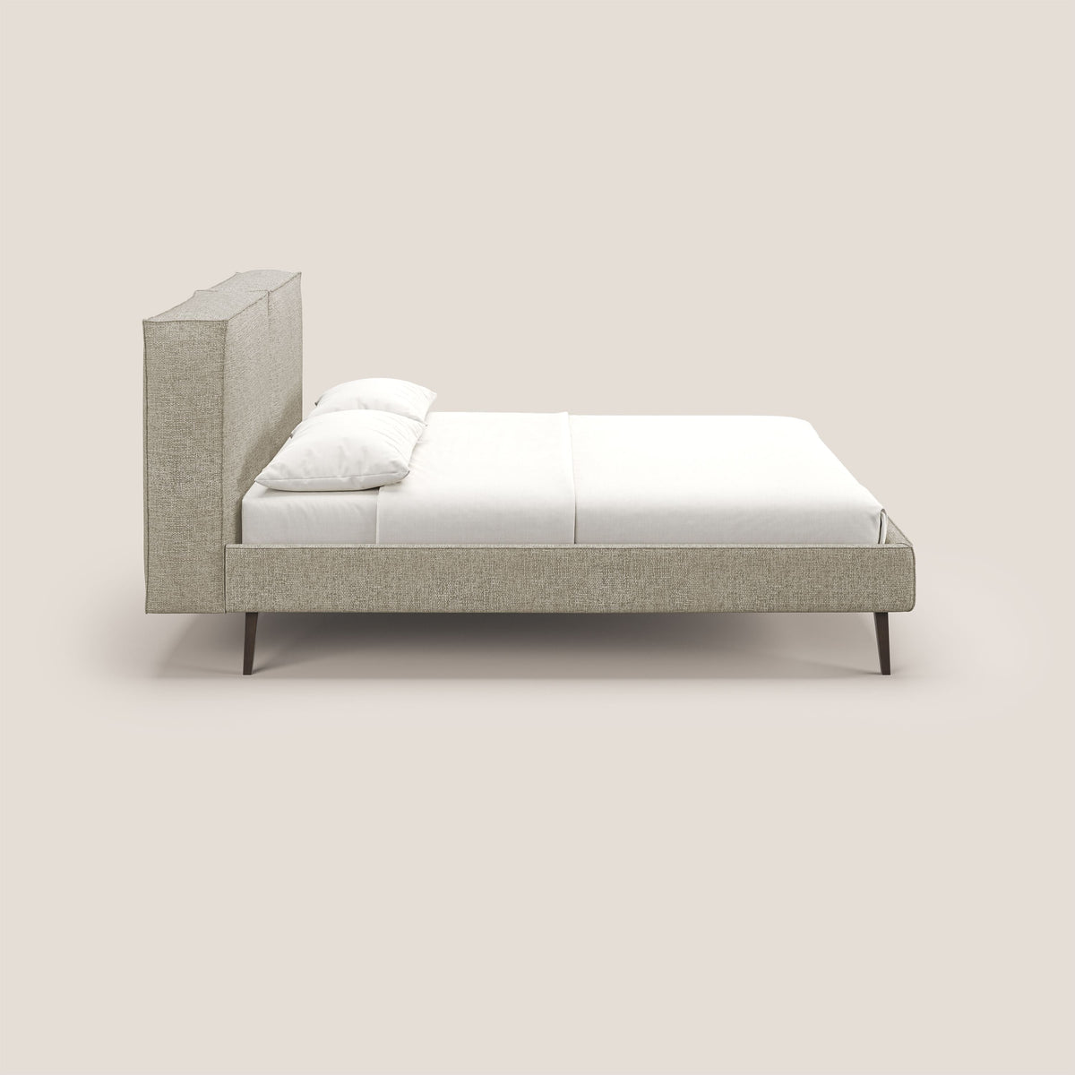 Isotta letto imbottito completamente sfoderabile in morbido tessuti impermeabile T10 tortora - divitt.sbs