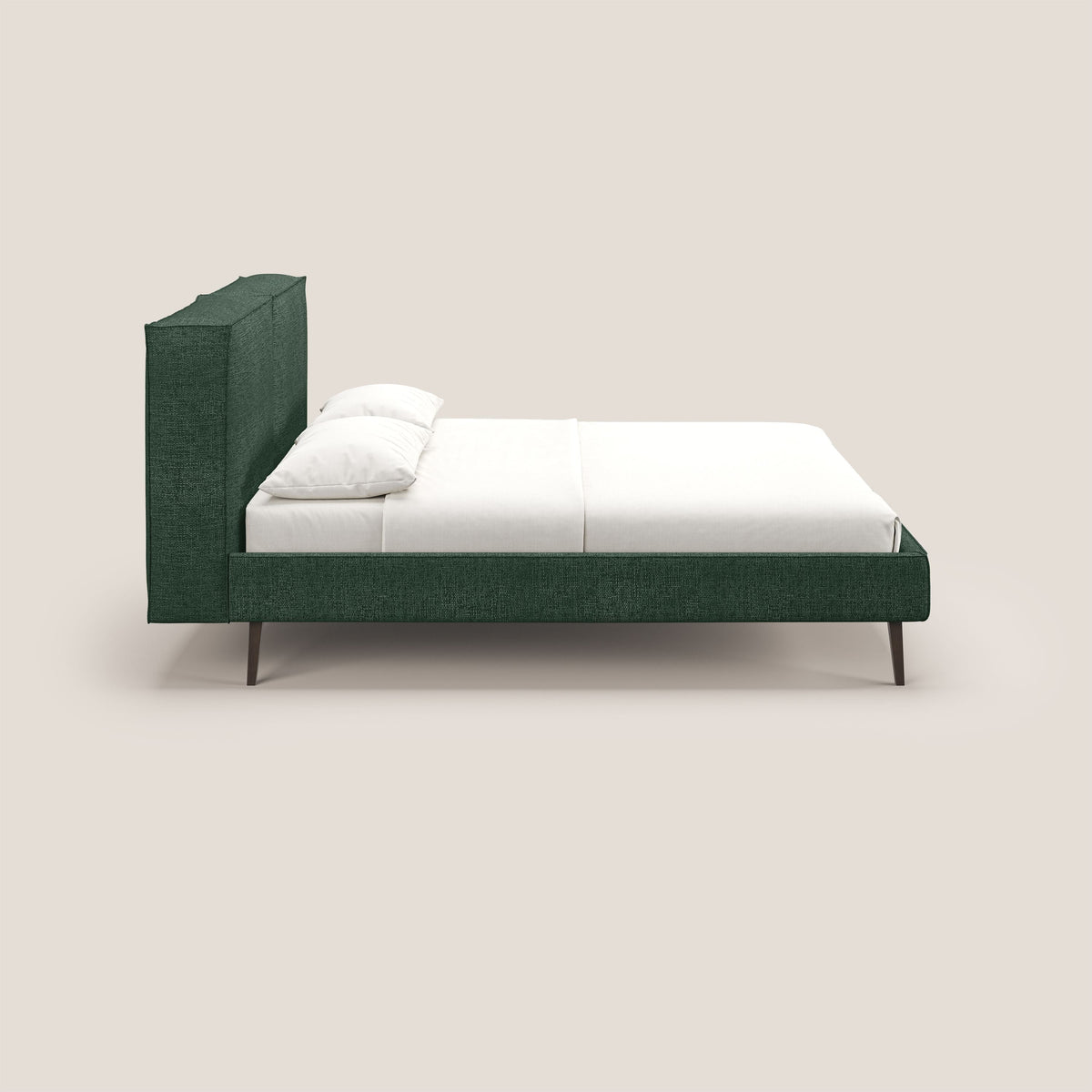 Isotta letto imbottito completamente sfoderabile in morbido tessuti impermeabile T10 verde - divitt.sbs