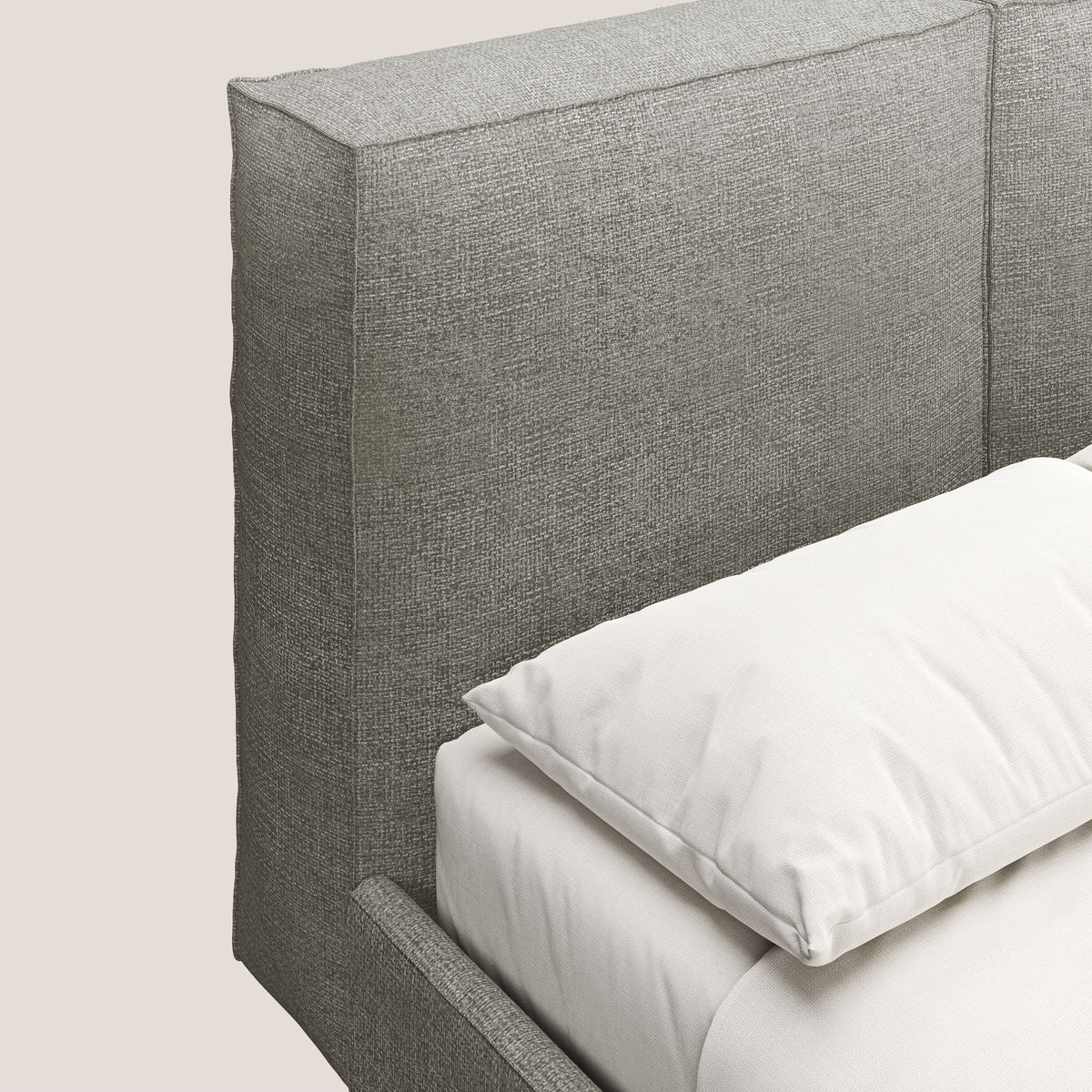 Isotta letto imbottito completamente sfoderabile in morbido tessuti impermeabile T10 talpa - divitt.sbs