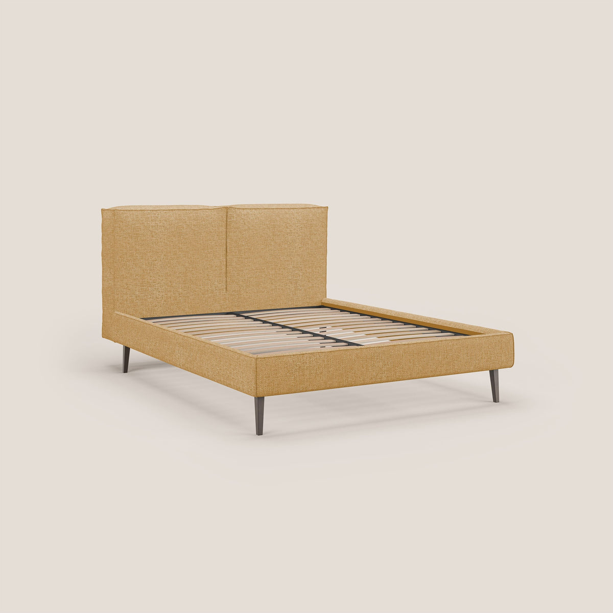 Isotta letto imbottito completamente sfoderabile in morbido tessuti impermeabile T10 giallo - divitt.sbs