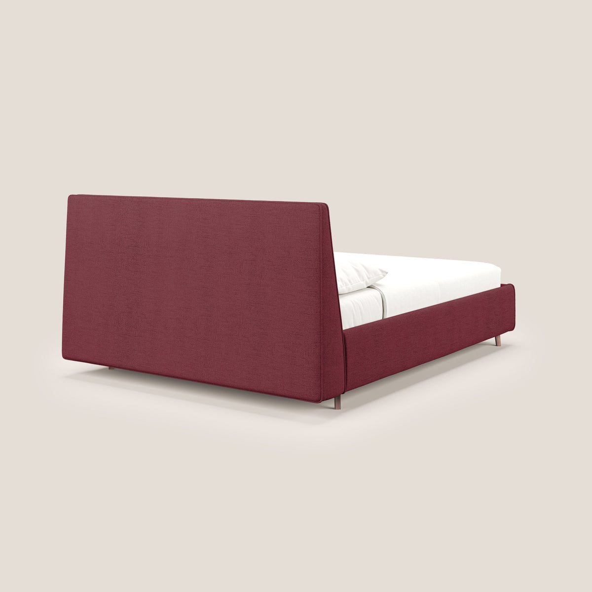 Justin letto imbottito contenitore e sfoderabile in tessuto fiammato impermeabile T03 rosso - divitt.sbs
