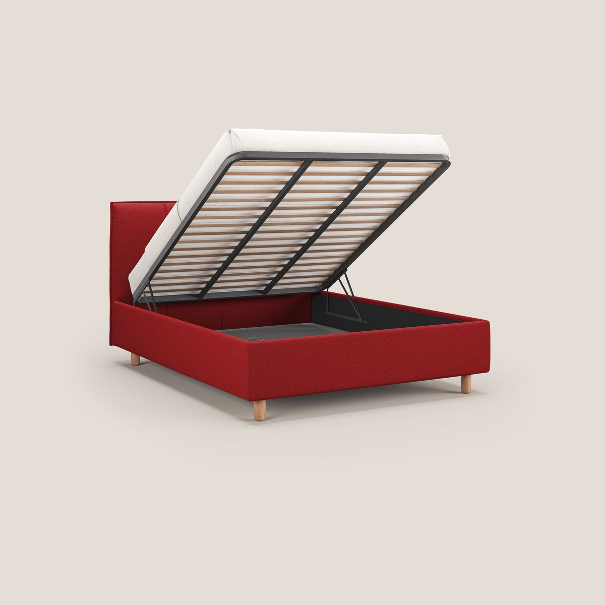 Lothar letto contenitore maxi dalle dimensioni contenute in tessuto impermeabile T13 rosso - divitt.sbs