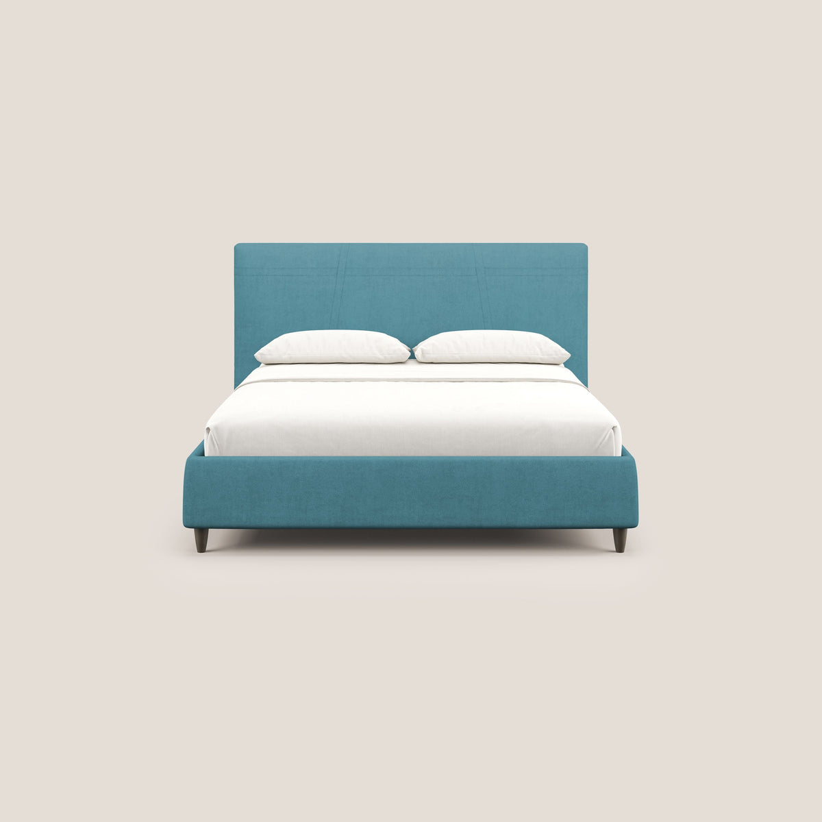 Martina letto imbottito contenitore in tessuto impermeabile T02 azzurro - divitt.sbs