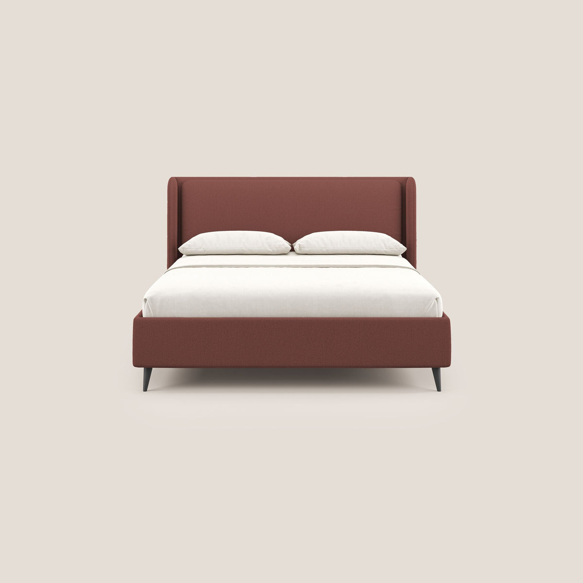 Nadine letto contenitore di design e comfort Italiano in tessuto impermeabile T19 salmone - divitt.sbs