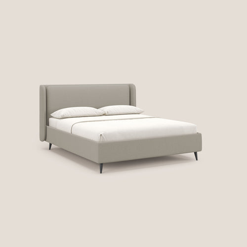 Nadine letto contenitore di design e comfort Italiano in tessuto impermeabile T19 panna - divitt.sbs