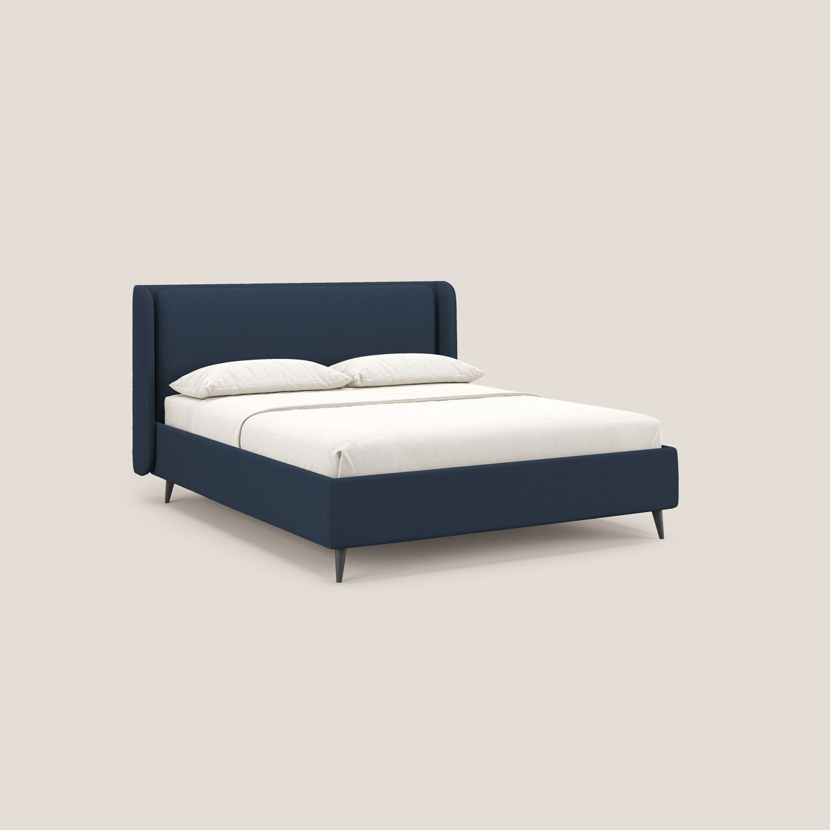 Nadine letto contenitore di design e comfort Italiano in tessuto impermeabile T19 blu - divitt.sbs