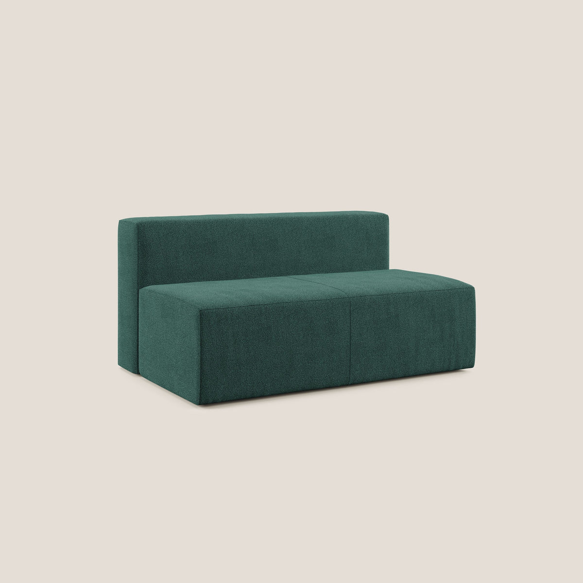 Nettuno modulo centrale maxi in morbido tessuto bouclè T07 verde - divitt.sbs