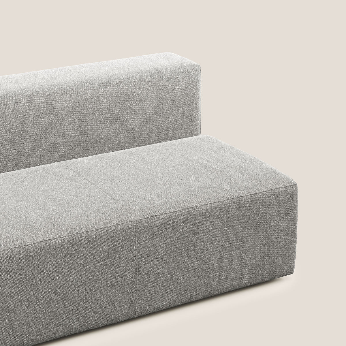 Nettuno modulo centrale maxi in morbido tessuto bouclè T07 grigio - divitt.sbs