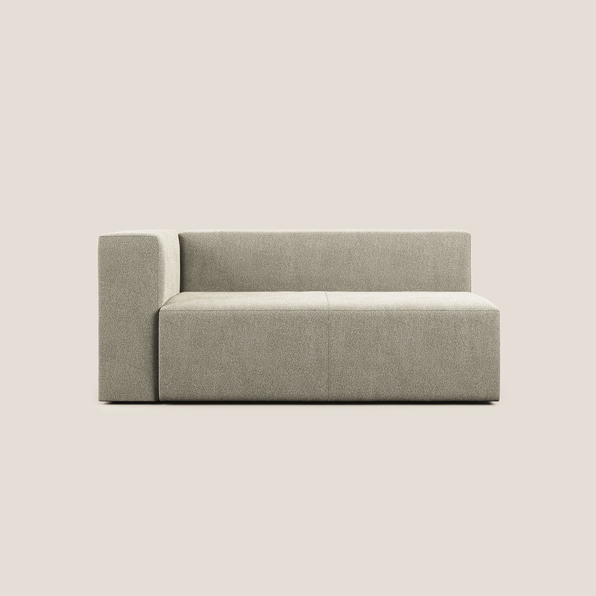 Nettuno modulo angolo/laterale maxi in morbido tessuto bouclè T07 beige - divitt.sbs