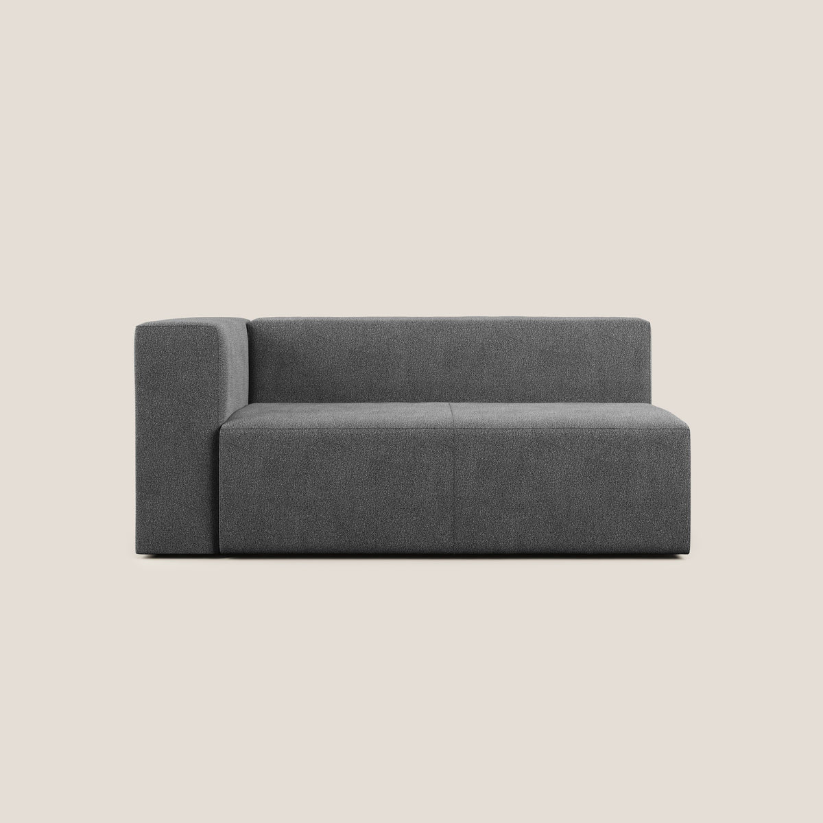 Nettuno modulo angolo/laterale maxi in morbido tessuto bouclè T07 antracite - divitt.sbs