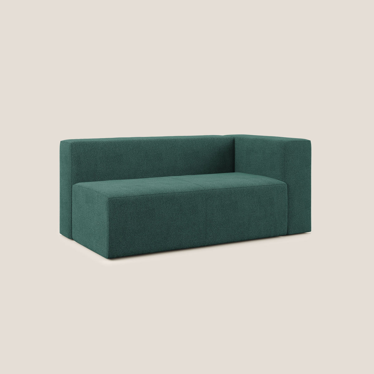 Nettuno modulo angolo/laterale maxi in morbido tessuto bouclè T07 verde - divitt.sbs