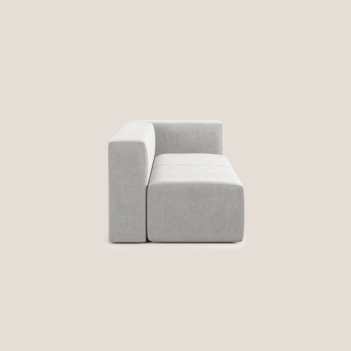 Nettuno modulo angolo/laterale maxi in morbido tessuto bouclè T07 grigio - divitt.sbs