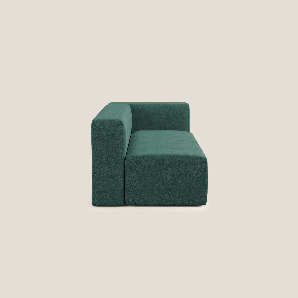 Nettuno modulo angolo/laterale maxi in morbido tessuto bouclè T07 verde - divitt.sbs