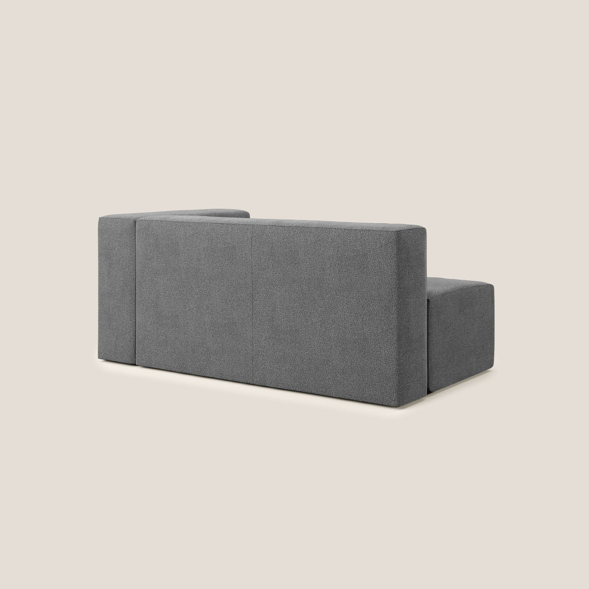 Nettuno modulo angolo/laterale maxi in morbido tessuto bouclè T07 antracite - divitt.sbs