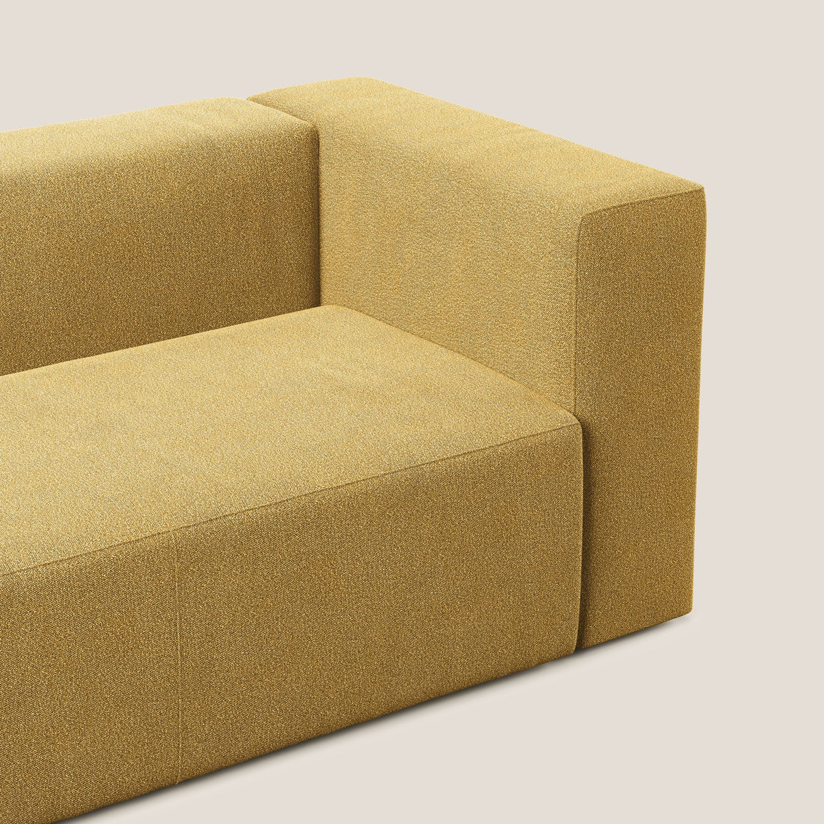 Nettuno modulo angolo/laterale maxi in morbido tessuto bouclè T07 giallo - divitt.sbs