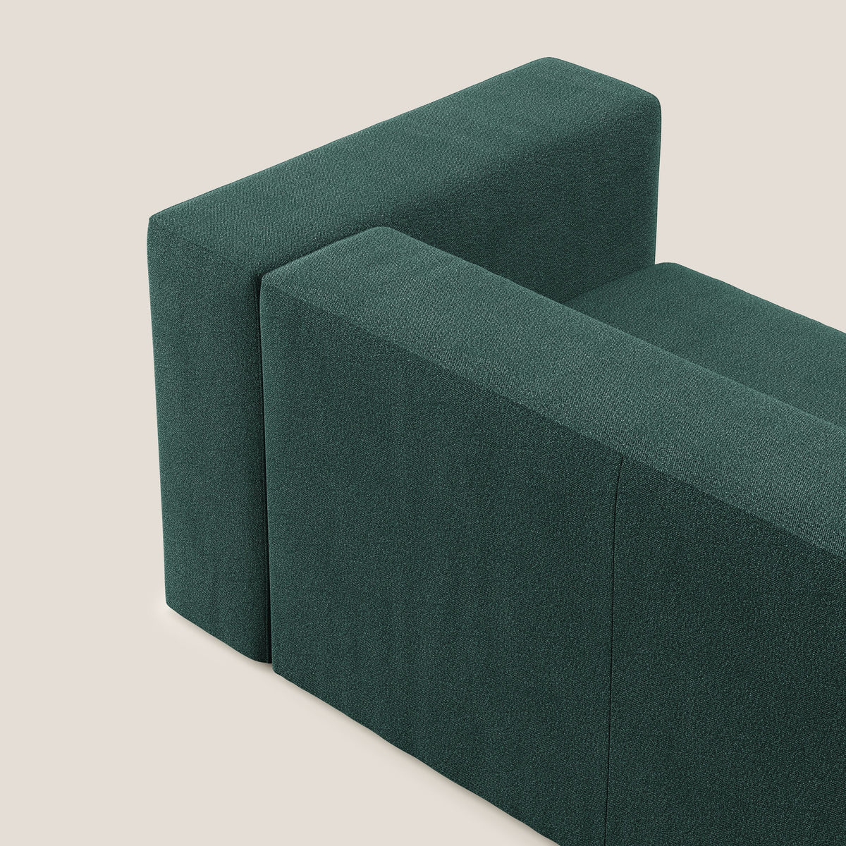 Nettuno modulo angolo/laterale maxi in morbido tessuto bouclè T07 verde - divitt.sbs