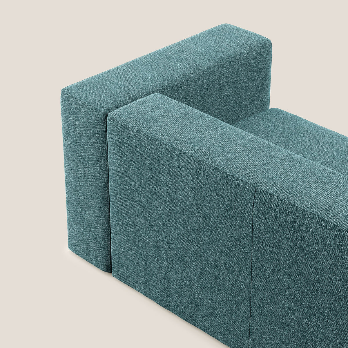 Nettuno modulo angolo/laterale maxi in morbido tessuto bouclè T07 azzurro - divitt.sbs