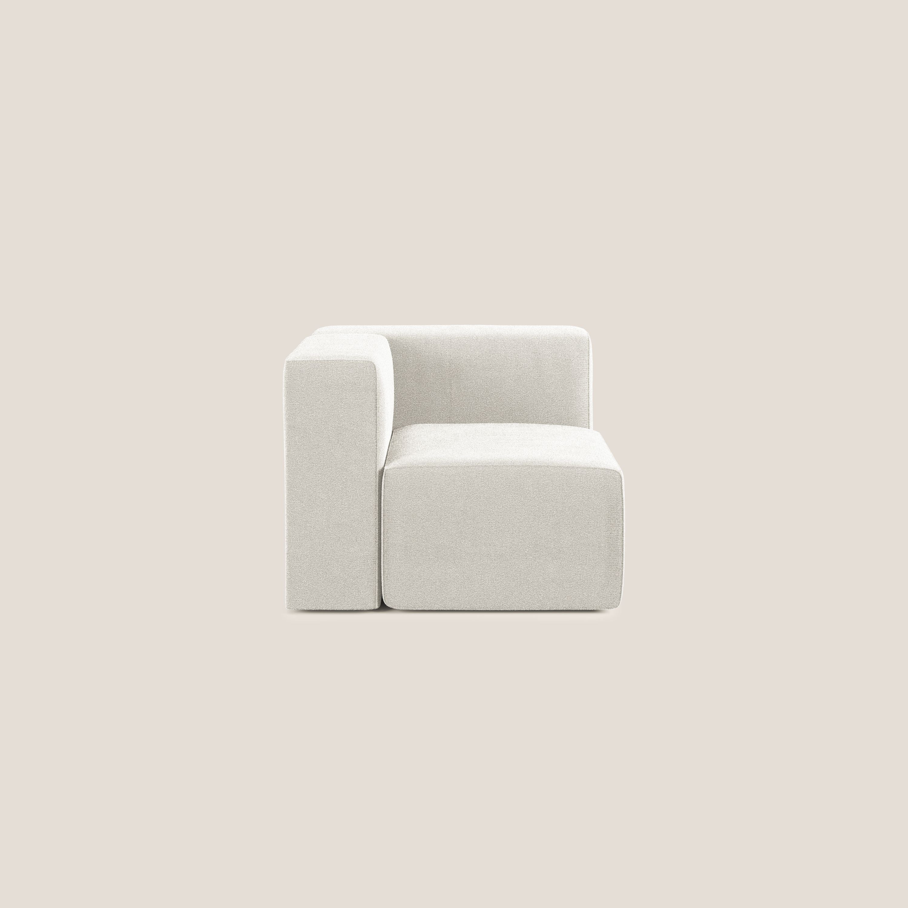 Nettuno modulo angolo/laterale in morbido tessuto bouclè T07 bianco - divitt.sbs
